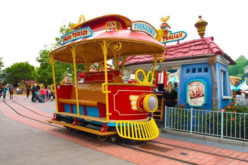 The Skyway, The PeopleMover, Rainbow Caverns Mine Train, Rocket To The Moon, Country Bear Jamboree, Rocket Rods, Tomorrowland Boats, The Jolly Trolley