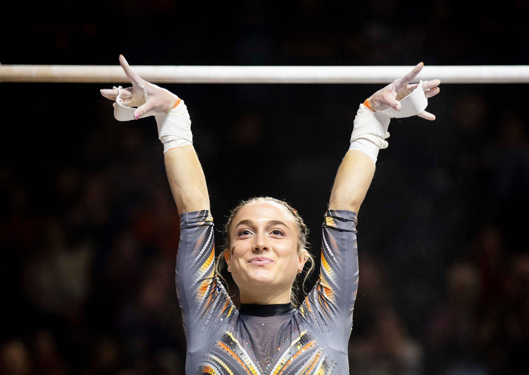 Fiery photos from NCAA gymnastics conference championships this week