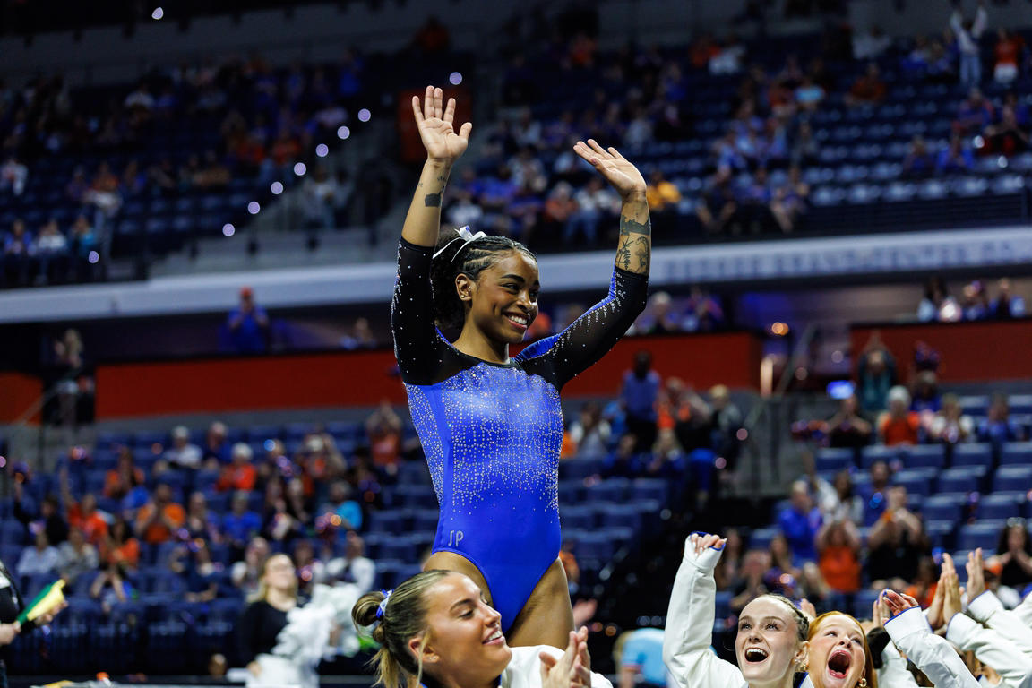 Fiery photos from NCAA gymnastics conference championships this week