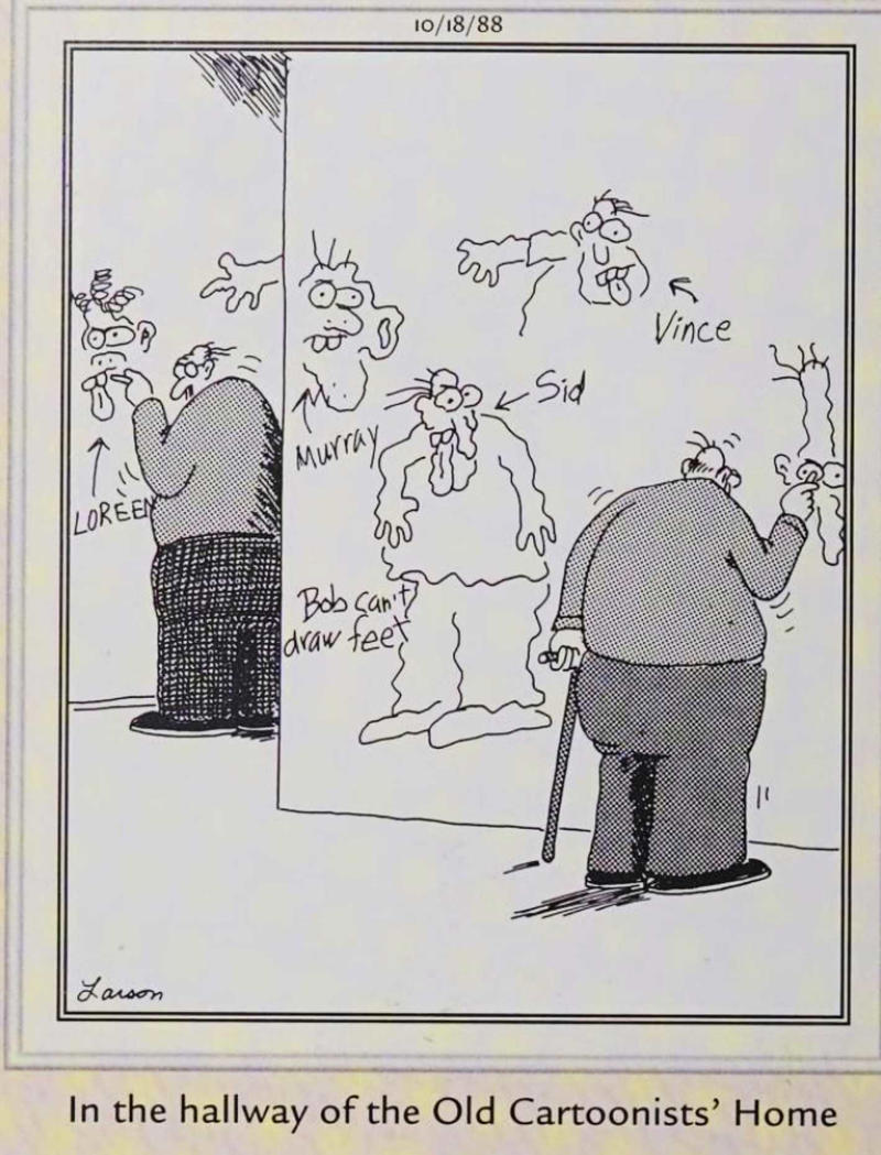 "Pinocchio In His Later Years" , "She's On Your Case" , "The Old Cartoonists' Home" , "Now Take Them Big Birds, Barnaby" , "A Nose That Must Have Been THIS Big" , "On Your Mark" , "Pop!" , "He's Doing It!" , "I Don't Brake" , "You Can't Get Blood Out Of A Turnip"
