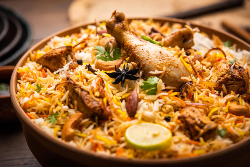 Biryani Fish and chips, Pasta carbonara, Churrasco, Spring rolls, Shakshouka, Tandoori chicken