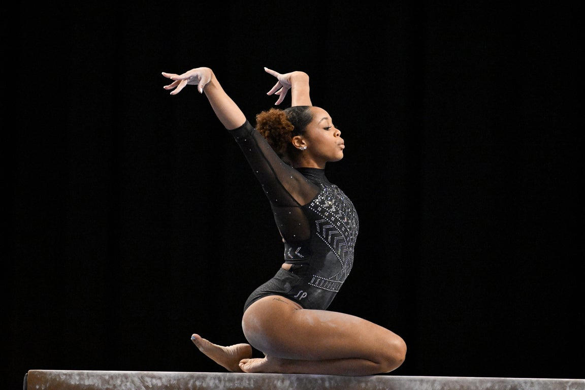 Stunning photography highlights Livvy Dunne, Jordan Biles, other top collegiate gymnasts