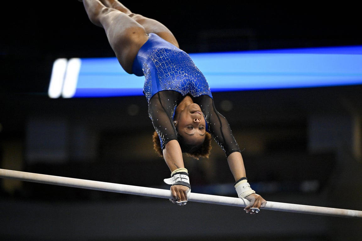 Stunning photography highlights Livvy Dunne, Jordan Biles, other top collegiate gymnasts