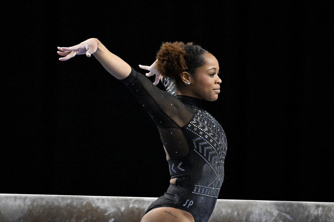 Stunning photography highlights Livvy Dunne, Jordan Biles, other top collegiate gymnasts