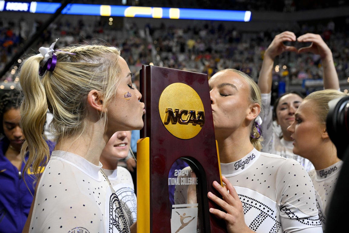 Stunning photography highlights Livvy Dunne, Jordan Biles, other top collegiate gymnasts
