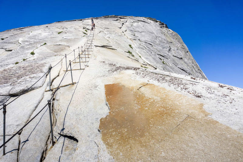 Half Dome, Yosemite National Park, California Mount Huashan, China, West Coast Trail, Vancouver Island, Canada, Inca Trail, Machu Picchu to Huayna Picchu, Peru, GR20, Corsica, France, Cascade Saddle Route, New Zealand, Half Dome, Yosemite National Park, California, Drakensberg Grand Traverse, South Africa, Kokoda Track, Papua New Guinea, Rover's Run Trail, Alaska, Mount Washington, New Hampshire, Kalalau Trail, Hawaii, Aonach Eagach, Scotland