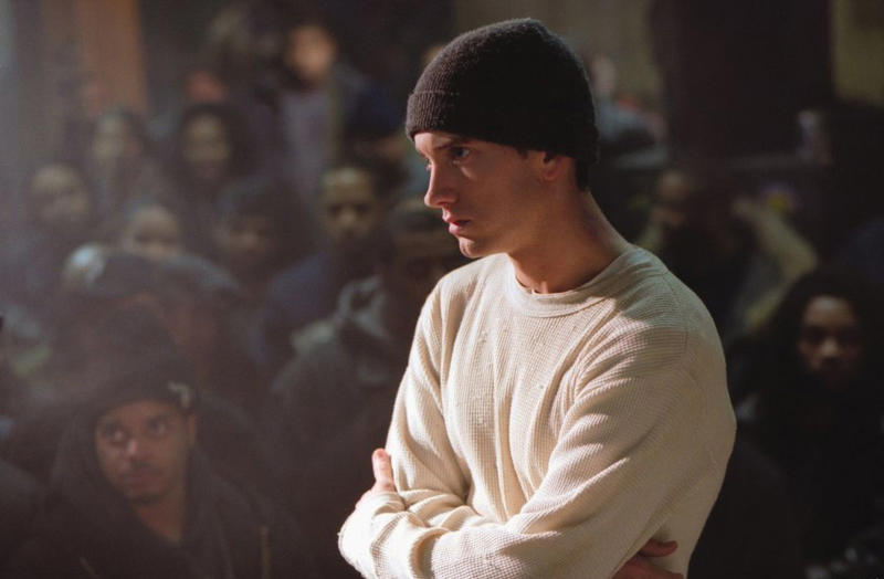 '8 Mile' Popular songs that were originally created for movies, 'Rocky III', 'Despicable Me 2', 'Robin Hood: Prince of Thieves', 'Hustle & Flow', 'Do The Right Thing', 'Good Will Hunting', 'Super Fly', 'Slumdog Millionaire', 'Top Gun', 'Blue Hawaii', 'Butch Cassidy and the Sundance Kid', 'Mad Max Beyond Thunderdome', 'Toy Story', '8 Mile', 'Flashdance', 'Goldfinger', 'Purple Rain', 'Tarzan', 'Harold and Maude', 'Trainspotting', 'Dangerous Minds', 'The Bodyguard', 'Scott Pilgrim Vs. the World', 'Back to the Future', 'Footloose', 'Magnolia', 'Men in Black', 'Cat People', 'Set It Off', 'Above The Rim'