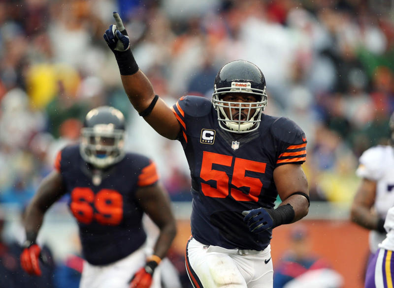 Brian Urlacher, Lance Briggs, Roquan Smith, Rosevelt Colvin, Bears All-Quarter Century Team