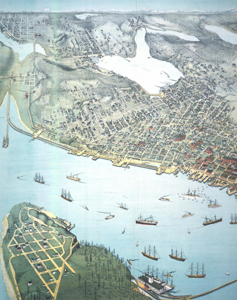 New York-Alki Charles Town, New Amsterdam, El Pueblo de Nuestra Señora la Reina de los Ángeles, Trimount, Losantiville, Terminus / Marthasville, Swilling's Mill, The Clearing, Yerba Buena, San Miguel, Waterloo, New York-Alki, Imnizaskadan / Pig’s Eye