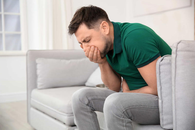 Nausea Loss of smell, Abdominal bloating, Unexpected weight loss, Neck stiffness, Change of humor, Knee pain, Coughing, Red face, Stomach ache, Calf pain, Blood in urine, Erectile dysfunction, Itchy skin, Forgetfulness