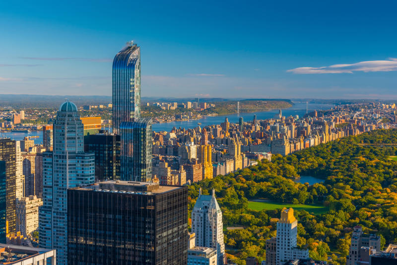 30. Two Prudential Plaza, 28. 35 Hudson Yards, 26. One57, 24. US Bank Tower, 22. The Spiral, 20. New York Times Tower, 18. 53 West 53, 16. 3 World Trade Center, 14. Comcast Technology Center, 12. Aon Center, 10. Bank of America Tower, 8. 30 Hudson Yards, 6. 432 Park Avenue, 4. 111 West 57th Street, 2. Central Park Tower