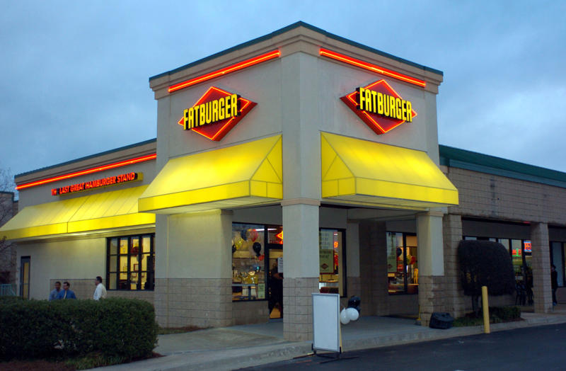 Fatburger Culver's, Five Guys, In-N-Out Burger, Shake Shack, McDonald's, Burger King, Smashburger, Jack in the Box, Whataburger, Steak 'n Shake, Fuddruckers, Fatburger, Carl's Jr.