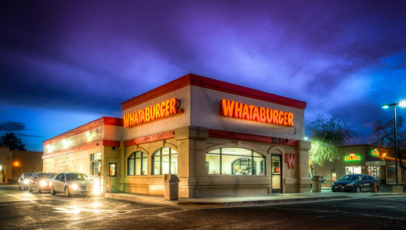 Whataburger Culver's, Five Guys, In-N-Out Burger, Shake Shack, McDonald's, Burger King, Smashburger, Jack in the Box, Whataburger, Steak 'n Shake, Fuddruckers, Fatburger, Carl's Jr.