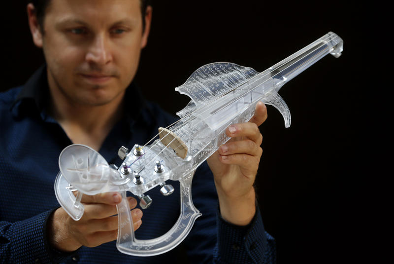 Violin Unborn baby, Yourself, A spine axis, Prosthetic hand, Prosthetic forearm, A toucan beak, Ice cream, A chocolate beer bottle, A bicycle, A motorcycle, Aircraft seats, Plastic working handguns, Adidas shoes, Office space