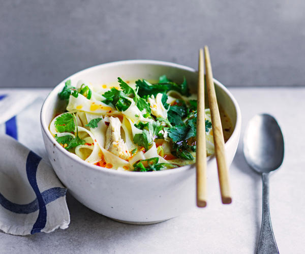 Best easy soup recipes for cosy cooking this winter,          Split pea and coconut soup with yoghurt      ,          Silverbeet soup with colcannon potato bread      ,          Torn pasta soup with fennel and parmesan croutons      ,          Farro, white bean and smoked ham soup      ,          Fast pasta e fagioli recipe (ditali and beans with pancetta)      ,          Parsnip soup with truffle and hazelnuts      ,          Red lentil soup with yoghurt and coriander      ,          Miso noodle soup with mushrooms and ginger      ,          Sausage, cavolo nero and chickpea minestrone      ,          Tony Tan’s asam laksa      ,          Broccoli soup with Gorgonzola toasts      ,          Tortilla soup with chicken      ,          A classic cauliflower soup with cheddar toast      ,          Miso with soba, poached eggs and spring onion      ,          Silverbeet soup with rice, lemon and smoked trout      ,          Fennel and leek soup with four spice      ,          Sweetcorn with coconut milk      