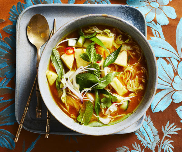 Best easy soup recipes for cosy cooking this winter,          Split pea and coconut soup with yoghurt      ,          Silverbeet soup with colcannon potato bread      ,          Torn pasta soup with fennel and parmesan croutons      ,          Farro, white bean and smoked ham soup      ,          Fast pasta e fagioli recipe (ditali and beans with pancetta)      ,          Parsnip soup with truffle and hazelnuts      ,          Red lentil soup with yoghurt and coriander      ,          Miso noodle soup with mushrooms and ginger      ,          Sausage, cavolo nero and chickpea minestrone      ,          Tony Tan’s asam laksa      ,          Broccoli soup with Gorgonzola toasts      ,          Tortilla soup with chicken      ,          A classic cauliflower soup with cheddar toast      ,          Miso with soba, poached eggs and spring onion      ,          Silverbeet soup with rice, lemon and smoked trout      ,          Fennel and leek soup with four spice      ,          Sweetcorn with coconut milk      