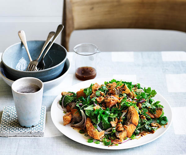 Best barramundi recipe ideas for cooking in 2026,          Coconut dhal with barramundi      ,          Pendolino’s spaghetti con pesce d’acqua dolce (spaghetti with freshwater fish)      ,          Baked barramundi with pepperleaf mayonnaise      ,          Christine Manfield’s spiced barramundi with tomato-chilli pickle      ,          Barramundi with Grenobloise sauce and colcannon      ,          Jerk-rubbed barramundi with dirty rice      ,          Steamed barramundi with shiitake rice      ,          Crisp barramundi with prawn salsa and vanilla-infused dressing      ,          Roast barramundi with kale, fennel and broccoli slaw      ,          Barbecued barramundi with macadamia romesco      ,          Sour curry of barramundi      