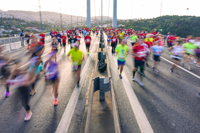Hormonal fluctuations Depletion of glycogen stores, Muscle fatigue and micro tears, Joint health and injury prevention, Increasing heart rate, Thermoregulation challenges, Immune system suppression, Gastrointestinal distress, Hydration imbalance, Hormonal fluctuations, Mental fatigue and focus, Foot issues, Respiratory demands, Metabolic acidosis, Brain's energy utilization