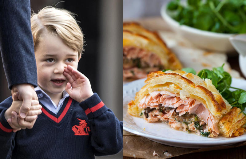Right royal appetites, Prince Archie: American-style breakfast, Queen Camilla: raw peas, Queen Camilla: fish and chips, Queen Camilla: beans on toast, Princess Catherine: sticky toffee pudding, Princess Catherine: baking, Princess Catherine: bacon pizza, King Charles: organic food, King Charles: four-minute boiled eggs, King Charles: tea, King Charles: breakfast hampers, King Charles: pheasant crumble pie, Charles and Camilla: quiche, Charles and Camilla: homegrown produce, Princess Charlotte: olives, Queen Elizabeth II: chocolate, Queen Elizabeth II: afternoon tea, Queen Elizabeth II: steak, Queen Elizabeth II: dinner planned in advance, Queen Elizabeth II: mangoes, Queen Elizabeth II: Kate's chutney, Prince George: high-end school dinners, Prince George: spaghetti carbonara, Prince Harry: In-N-Out Burger, Prince Harry: banana bread, Harry and Meghan: roast chicken, Prince Louis: beetroot, Meghan Markle: poutine, Meghan Markle: pasta, Meghan Markle: single skillet spaghetti, Prince William: cheeky Nando's, Prince William: eco-friendly cooking, William and Harry: British classics, William and Kate: curry, William and Kate: seafood, The royal family: Victoria sponge, The royal family: locally sourced food