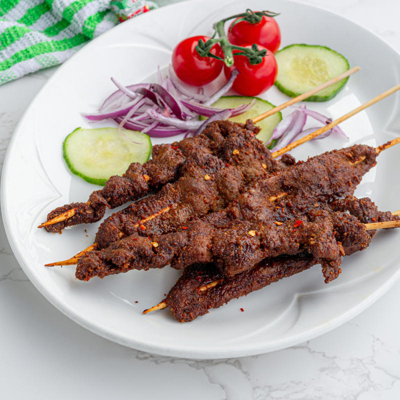 Suya (Nigeria) Tagine (Morocco, Tunisia, Algeria), Bazin (Libya), Banku (Ghana), Chakalaka (South Africa), Akara (West Africa), Haraimi (Libya), Bunny Chow (South Africa), Zanzibar pizza (Tanzania), Braai (South Africa), Suya (Nigeria), Injera (Ethiopia, Eritrea), Mafe (West Africa), Pastilla (Morocco), Doro Wat (Ethiopia), Fufu (West Africa), Gorraasa (Sudan)