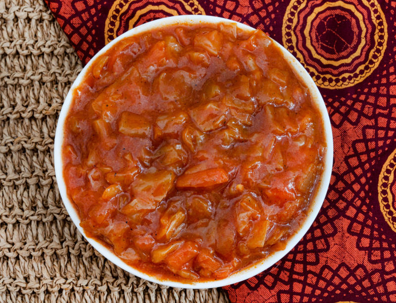 Chakalaka (South Africa) Tagine (Morocco, Tunisia, Algeria), Bazin (Libya), Banku (Ghana), Chakalaka (South Africa), Akara (West Africa), Haraimi (Libya), Bunny Chow (South Africa), Zanzibar pizza (Tanzania), Braai (South Africa), Suya (Nigeria), Injera (Ethiopia, Eritrea), Mafe (West Africa), Pastilla (Morocco), Doro Wat (Ethiopia), Fufu (West Africa), Gorraasa (Sudan)