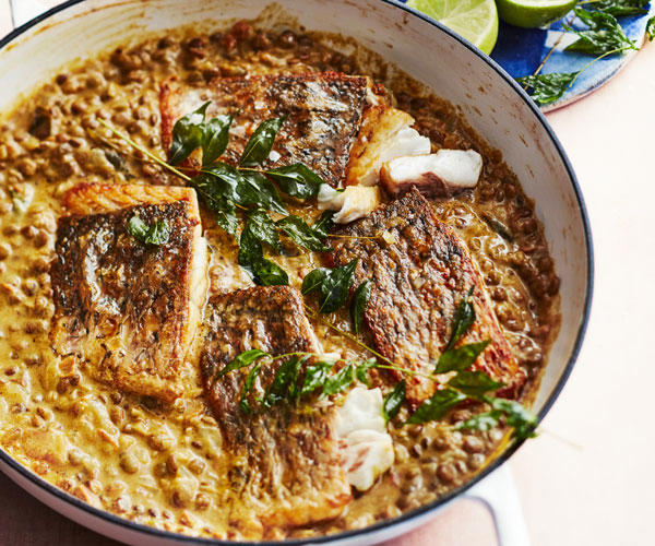 Best barramundi recipe ideas for cooking in 2026,          Coconut dhal with barramundi      ,          Pendolino’s spaghetti con pesce d’acqua dolce (spaghetti with freshwater fish)      ,          Baked barramundi with pepperleaf mayonnaise      ,          Christine Manfield’s spiced barramundi with tomato-chilli pickle      ,          Barramundi with Grenobloise sauce and colcannon      ,          Jerk-rubbed barramundi with dirty rice      ,          Steamed barramundi with shiitake rice      ,          Crisp barramundi with prawn salsa and vanilla-infused dressing      ,          Roast barramundi with kale, fennel and broccoli slaw      ,          Barbecued barramundi with macadamia romesco      ,          Sour curry of barramundi      