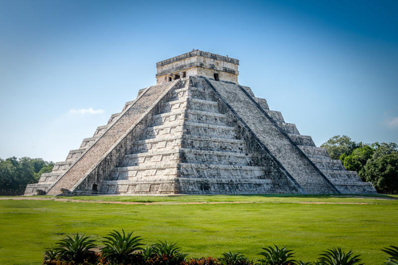 Chichen Itza, Mexico, Tulum, Mexico, Palenque, Mexico, Uxmal, Mexico, Becan, Mexico, Caracol, Belize, Tikal, Guatemala, Mayapan, Mexico, El Mirador, Guatemala, Quiriguá, Guatemala, Copán, Honduras, Yaxchilan, Mexico, Yaxha, Guatemala, Calakmul, Mexico, Tazumal, El Salvador