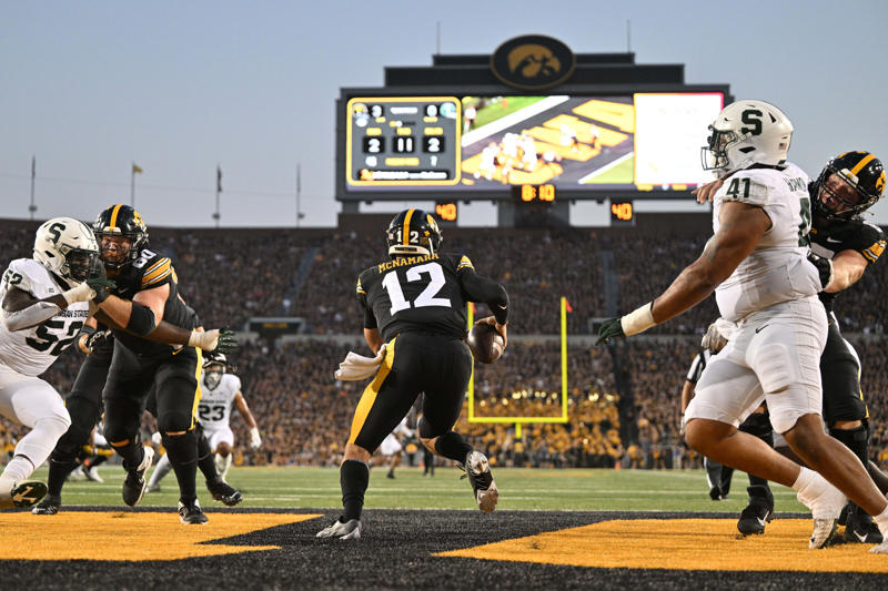 No. 5 - Penn State, No. 4 - Iowa, No. 3 - UCLA, No. 2 - Boston College, No. 1 - Michigan