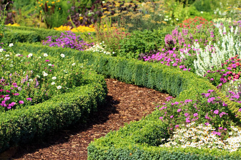 Artificial Turf , Boxwood Hedges , Checkerboard Grass, Gravel-Heavy Gardens