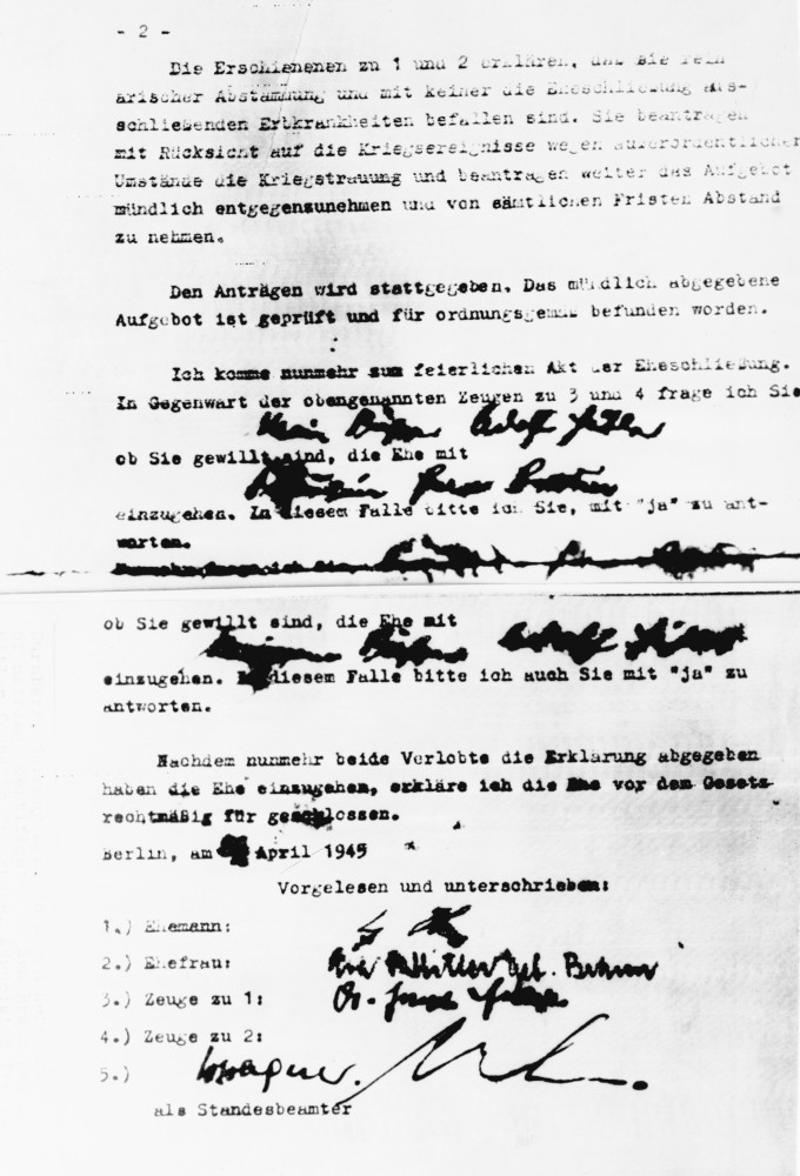 A notary was present The day Hitler died, The Red Army was advancing on Berlin, The death of Mussolini affected Hitler, A notary was present, Last goodbyes, Hitler wanted to set an example, Hitler expelled several of his men before he died, Hitler's remains, By then, several concentration camps had already been liberated, Germany was in ruins, The Cold War had already begun, German scientists were getting ready to flee
