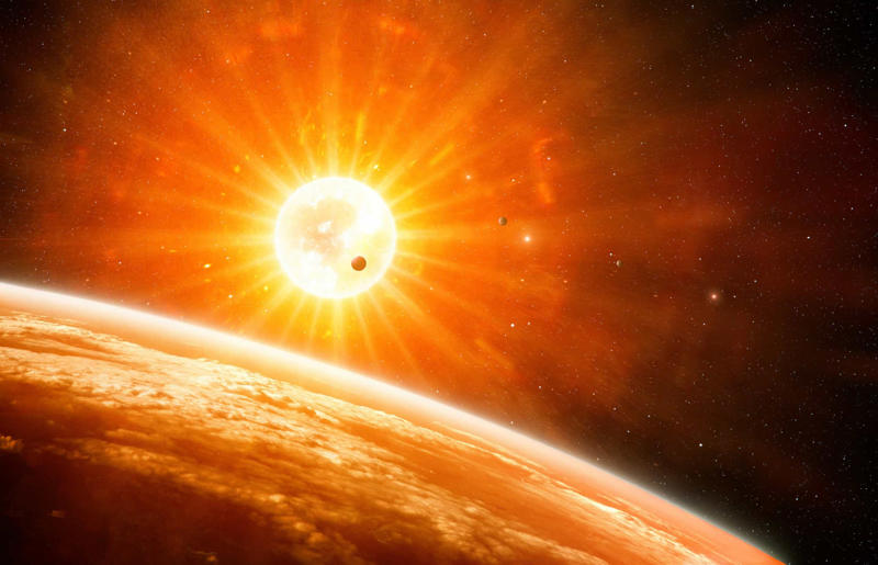 Explosions in space are just like the ones on Earth There is no gravity in space, Explosions in space are just like the ones on Earth, Black holes suck up everything, Flying through the asteroid belt would be nearly impossible, Sound in space, The Sun is yellow, Nothing is faster than the speed of light, A person would explode without a space suit, The dark side of the Moon, Meteorites are hot when they fall on our planet, Communication in space is instant