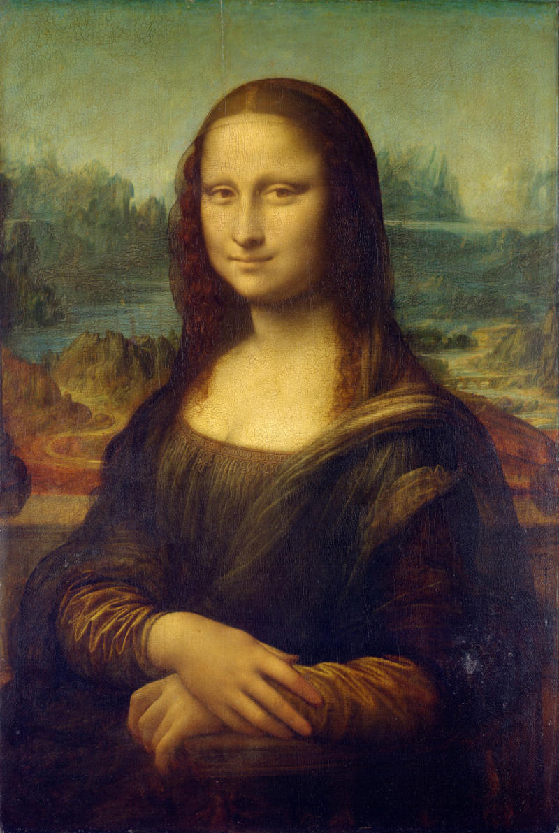 'Mona Lisa' 'Mona Lisa', 'Lady with an Ermine', 'Boy Mozart', 'The Garden of Earthly Delights', 'The Prophet Zechariah', 'Netherlandish Proverbs', 'Nighthawks', 'An Old Man in Military Costume', 'The Life of Saint Francis', 'The Lute Player', 'The Creation of Adam', 'The Starry Night', 'Patch of Grass', 'Supper at Emmaus', 'The Bayeux Tapestry'