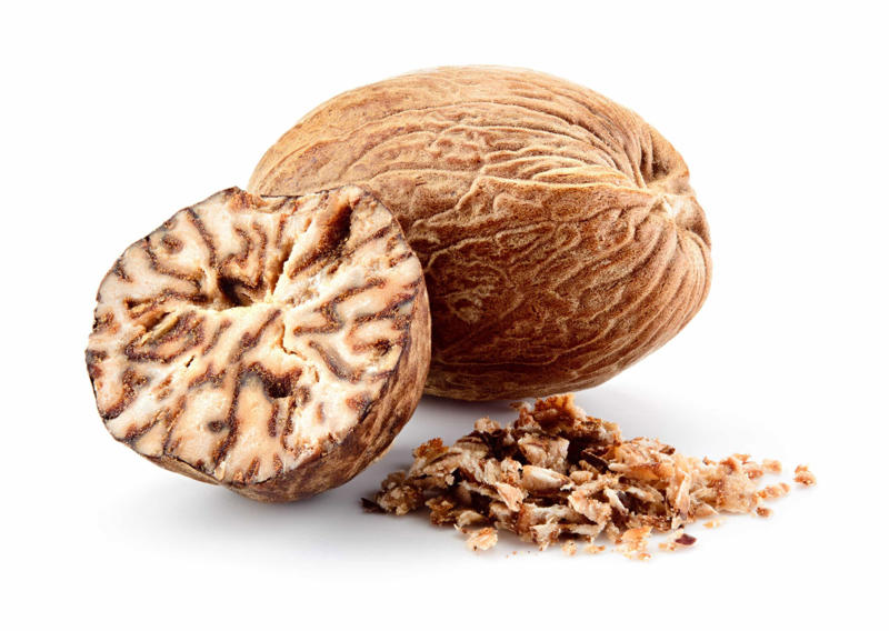 Nutmeg Iron vitamins, Avocados, Cooked bones, Grapes and raisins, Caffeine, Wild mushrooms, Cat food, Black walnuts, Cherries