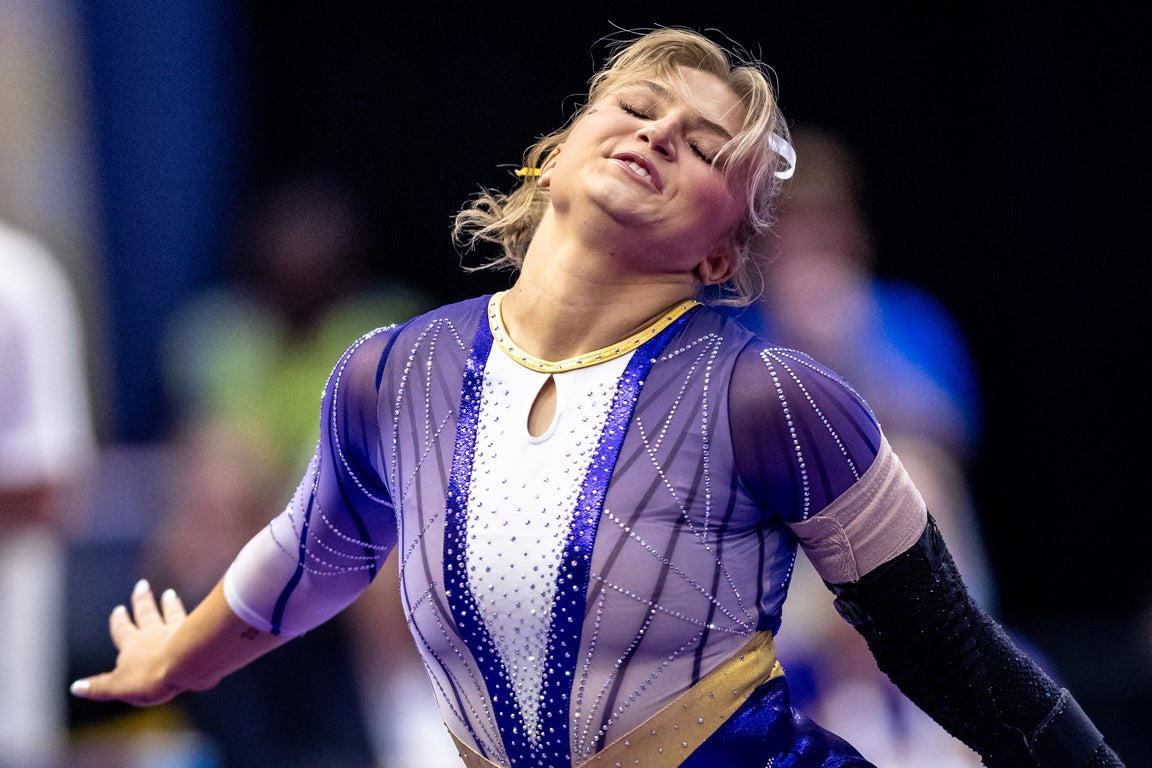 Top college gymnastics images of 2025 with Livvy Dunne, Jordan Bowers, and more