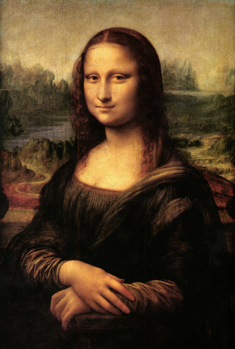 'Guernica' by Pablo Picasso, 'Mona Lisa' by Leonardo da Vinci, 'Starry Night' by Vincent van Gogh, 'The Persistence of Memory' by Salvador Dalí, 'The School of Athens' by Raphael, 'The Arnolfini Portrait' by Jan van Eyck, 'Wanderer above the Sea of Fog' by Caspar David Friedrich, 'Water Lilies series' by Claude Monet, 'Girl with a Pearl Earring' by Johannes Vermeer, 'The Gleaners' by Jean-François Millet, 'The Hay Wain' by John Constable, 'Nude Descending a Staircase, No. 2' by Marcel Duchamp