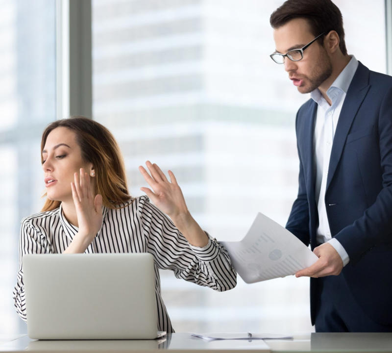 “That’s above my pay grade” “I want a raise”, “I can’t work with x person”, “We’ve always done things this way”, “That’s above my pay grade”, “I have too much on my plate right now”, "What's the big deal?", "That's not my job", “I’m so hungover”, “I heard x saying y about you”, “I’m so bored”, "I‘m way too smart for this job", "Are you pregnant?", "No offense, but…", “Sorry, I lied on my interview”, “Can you ask x to do it instead?”, Slang of any kind