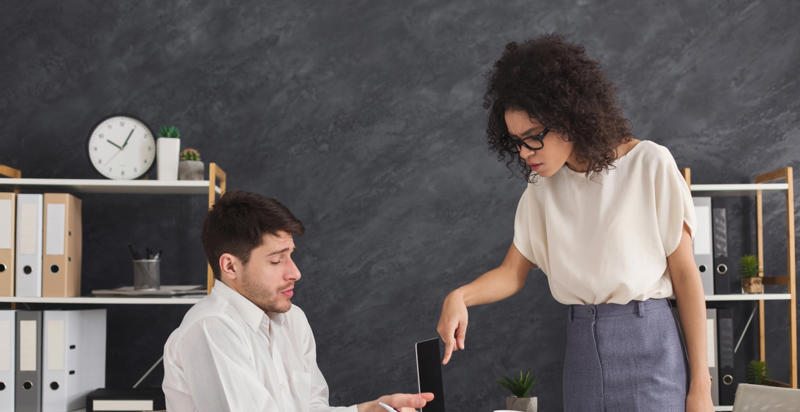 “I want a raise”, “I can’t work with x person”, “We’ve always done things this way”, “That’s above my pay grade”, “I have too much on my plate right now”, "What's the big deal?", "That's not my job", “I’m so hungover”, “I heard x saying y about you”, “I’m so bored”, "I‘m way too smart for this job", "Are you pregnant?", "No offense, but…", “Sorry, I lied on my interview”, “Can you ask x to do it instead?”, Slang of any kind