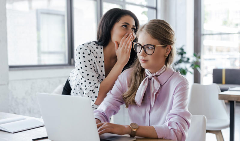 “I heard x saying y about you” “I want a raise”, “I can’t work with x person”, “We’ve always done things this way”, “That’s above my pay grade”, “I have too much on my plate right now”, "What's the big deal?", "That's not my job", “I’m so hungover”, “I heard x saying y about you”, “I’m so bored”, "I‘m way too smart for this job", "Are you pregnant?", "No offense, but…", “Sorry, I lied on my interview”, “Can you ask x to do it instead?”, Slang of any kind