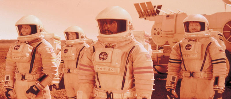 'Mission to Mars' (2000) 'Back to the Future Part II' (1989), 'Blade Runner' (1982), 'Rollerball' (1975), 'The Running Man' (1987), 'Freejack' (1992), '1984' (1954), 'Escape from New York' (1981), 'Gattaca' (1997), 'Strange Days' (1995), 'Daybreakers' (2009), 'The Island' (2005), '12 Monkeys' (1995), 'V for Vendetta' (2005), 'Mission to Mars' (2000)