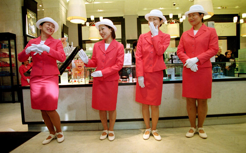 Elevator girls Lots of vending machines...selling lots of things!, Free tissues, Limited edition Kit Kats, You can stay at a capsule hotel, Quirky and utterly expensive fruits, Fake display food, Maid/butler cafés, Randoseru backpacks, Automatic taxi doors, Foothbaths everywhere, Drinking in public, Wet towels, Wearing a mask is common, Elevator girls