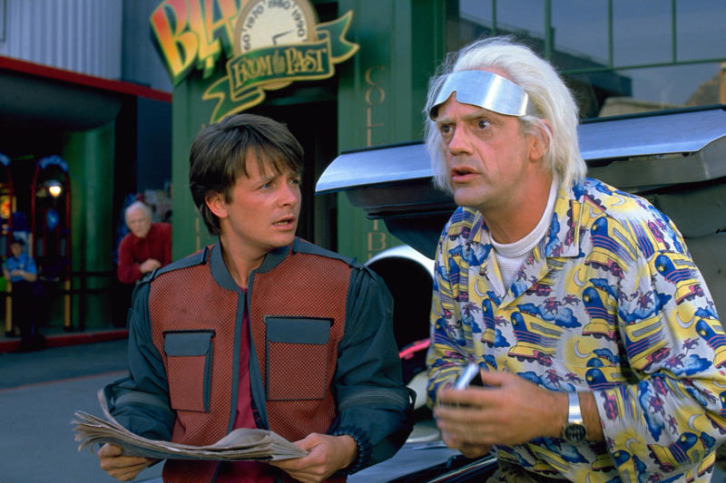 'Back to the Future Part II' (1989) 'Back to the Future Part II' (1989), 'Blade Runner' (1982), 'Rollerball' (1975), 'The Running Man' (1987), 'Freejack' (1992), '1984' (1954), 'Escape from New York' (1981), 'Gattaca' (1997), 'Strange Days' (1995), 'Daybreakers' (2009), 'The Island' (2005), '12 Monkeys' (1995), 'V for Vendetta' (2005), 'Mission to Mars' (2000)