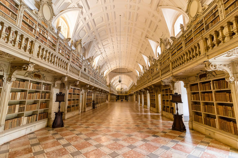 Joanina Library, Portugal, The Royal Portuguese Cabinet of Reading, Brazil, Library of the National Palace of Mafra, Portugal, Beitou Library, Taiwan, El Escorial, Spain, Stuttgart Library, Germany, Bibliotheca Alexandrina, Egypt, Biblioteca Vasconcelos, Mexico, Trinity College Library, Ireland, Clementinum Library, Czech Republic, Admont Abbey Library, Austria, John Rylands University Library, England, Musashino Art University Library, Japan, Stockholm Public Library, Sweden, Cuypers Library, the Netherlands, New York Public Library, United States, George Peabody Library, United States
