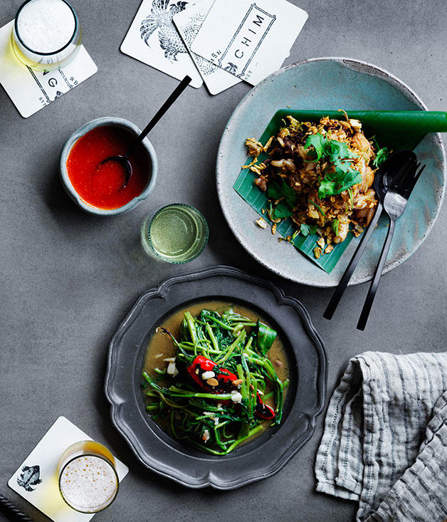 Best calamari recipes for autumn entertaining,          Grilled squid with rouille and chilli      ,          Sean Moran’s calamari fried in its ink with chilli aïoli      ,          Jicama and green mango salad with grilled calamari      ,          Grilled calamari with herbs and crisp shallots      ,          Frank Camorra’s calamari cooked in olive oil with spiced beetroot salad      ,          A short history of brodetto, and a recipe too      ,          Chilli squid-ink spaghetti      ,          Tony Tan’s three-cup calamari      ,          Spiced squid with sweet and sour mango sauce      ,          Squid, chorizo, spelt, blood orange and black garlic      ,          Squid with fennel and artichokes      ,          David Thompson’s deep-fried squid with garlic and peppercorns      ,          Grilled squid (Pla meuk yang)      ,          Raes on Wategos’s calamari and zucchini skewers with ‘nduja vinaigrette      ,          Salad of grilled baby calamari, radicchio and potatoes      ,          Alpha’s calamari with fava, barley rusks, capers and rocket      ,          Morcilla-stuffed squid with lentils and saffron alioli      ,          Phil Wood’s kipfler potato and calamari Greek salad      ,          Braised beans with chorizo and calamari      ,          Fried squid and potato with chilli and garlic      ,          Arroz negro (Squid with rice cooked in squid ink)      ,          Tagliolini al nero di seppia con calamari (Squid-ink tagliolini with calamari)      ,          Squid with roast tomato dressing, Sicilian olives and garlic crumbs      ,          Lau’s Family Kitchen’s calamari with shrimp sauce      ,          Taglierini with squid, garlic and chilli      ,          Bar Saracen’s hummus bi calamari      