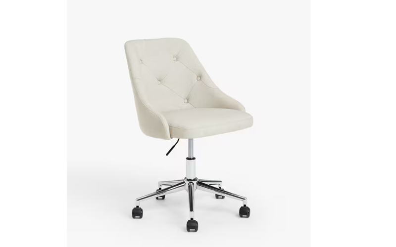 Best desk chairs under £200 at a glance, Comfort comes first, Material matters, Adjustability is key, Style that complements your space, Robert Dyas Solstice Galilei Executive PU Leather Office Chair, John Lewis Tilly Button Back Office Chair, John Lewis Brooks Velvet Office Chair, Argos Home Boutique Velvet Office Chair - Green, Argos Home Veda Faux Leather Office Gaming Chair, Teknik 85 Series 8511HLW Bonded-leather Reclining Executive Chair , Alphason Florida AOC4125BLK Mesh Tilting Executive Chair, Boulies EP200