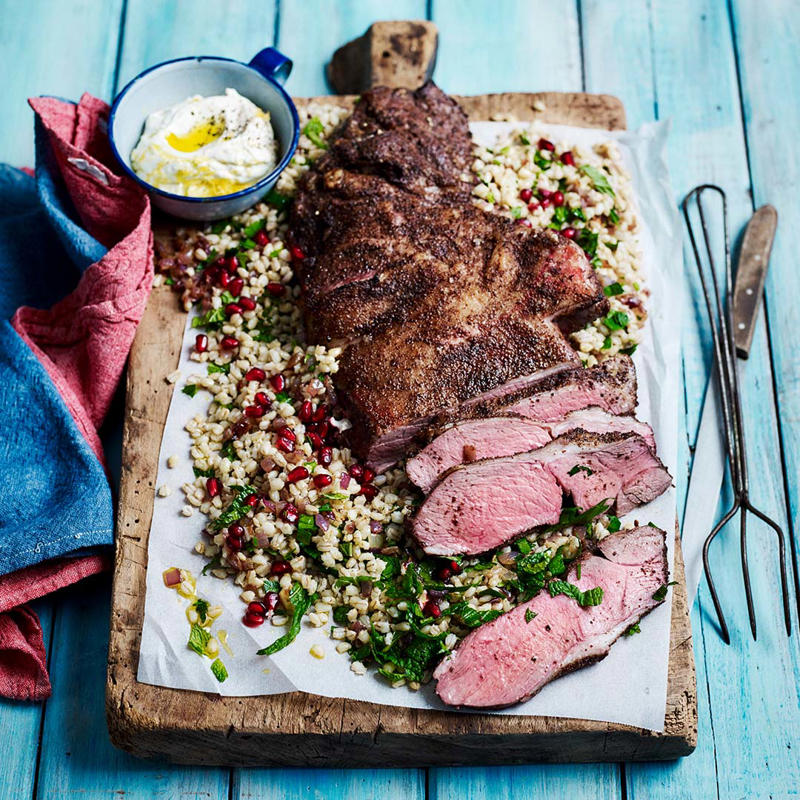Lemon & garlic lamb kebabs with chunky Greek salad , Butterflied leg of lamb with pearl barley salad & tahini yoghurt sauce , Air fryer lamb kofta with green tahini , Air fryer lamb cutlets with carrot salad , Lamb with heirloom tomato and almond salad , Shawarma-spiced lamb chops with tzatziki , Julie Goodwin’s slow cooker lamb chops , Slow cooker lamb shoulder , Five ingredient slow-cooked lamb wraps , Pressure cooker lamb shanks curry , Slow cooker lamb ragu , Greek roast lamb with skordalia and lemony potatoes , Slow cooker massaman lamb shanks , Julie Goodwin’s lamb forequarter chops with vegetables tray bake , Julie Goodwin’s braised lamb chops in a sweet curry sauce , Osso buco with gremolata , Slow-cooker lamb with kale and pomegranate , Lamb shank osso buco , Lebanese lamb burgers , Spice-crusted lamb racks and roasted carrots , Slow cooked lamb and pumpkin soup , Spicy lamb, spinach and fetta pizzas , Lamb and potato gyros , Lamb and bean nachos with salsa fresca , Roasted eggplant with spiced lamb , Beetroot and lamb flatbreads with tahini yoghurt , Chermoulla lamb riblets , Lamb, kumara and almond curry , Chimichurri lamb cutlets , Rocket and tomato lamb burritos