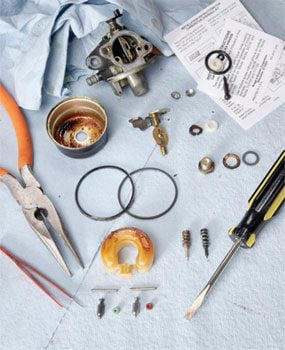 Start Your Engine (At Least Try), Test for Gas at the Lawn Mower Carburetor, Remove the Lawn Mower Carburetor, Check for Corrosion, Rebuild or Replace?, Dissect the Lawn Mower Carburetor on Your Workbench, Clean the Parts, Reassemble the Lawn Mower Carburetor, When should I consider professional repair?, Can I clean the carburetor without removing it?