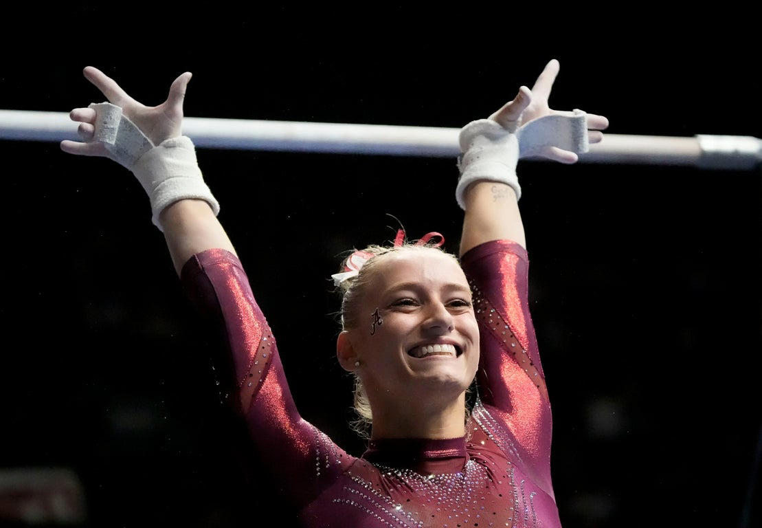 Memorable photos feature top collegiate women's gymnasts in action