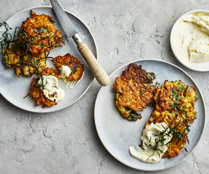 Ingredients, Zucchini fritters serving suggestion, Test Kitchen tip, Zucchini fritter flavour variations, More fabulous fritters