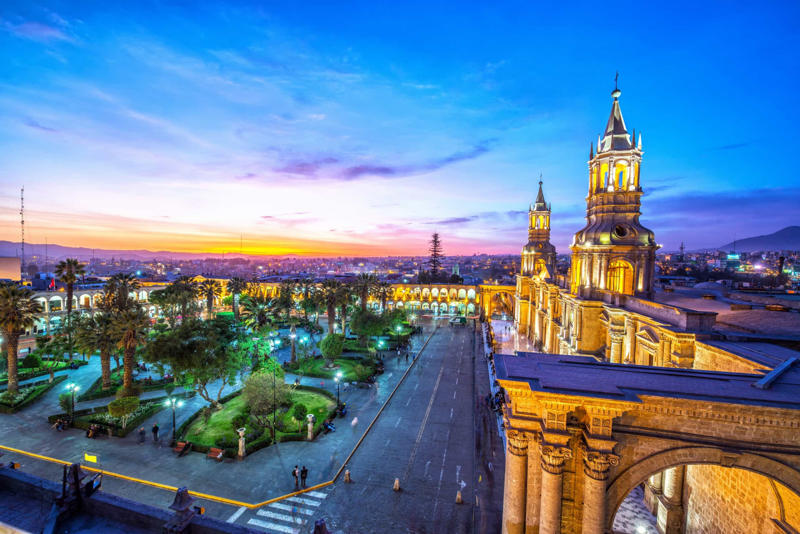 City of Quito, Ecuador, Historic Center of the City of Arequipa, Peru, Cartagena Historic Monuments, Colombia, Historic Inner City of Paramaribo, Suriname, Brasília, Brazil, Sewell Mining Town, Chile, Spiritual and Political Center of the Tiwanaku Culture, Bolivia, Historic Center of Olinda, Brazil, Los Glaciares National Park, Argentina, Iguaçu National Park, Brazil, City of Cuzco, Peru, Fray Bentos Cultural-Industrial Landscape, Uruguay, City of Potosí, Bolivia, Peninsula Valdés, Argentina, Ciudad Universitaria de Caracas, Venezuela, Historic Quarter of Colonia de Sacramento, Uruguay, São Francisco Square in São Cristóvão, Brazil, Historic Center of Salvador de Bahia, Brazil, Atlantic Forest South-East Reserves, Brazil, Historic Center of São Luís, Brazil, Sanctuary of Bom Jesus do Congonhas, Brazil, Cerrado Protected Areas, Brazil, Malpelo Fauna and Flora Sanctuary, Colombia, Canaima National Park, Venezuela, Valongo Wharf Archaeological Site, Brazil, Fuerte de Samaipata, Bolivia, National Archaeological Park of Tierradentro, Colombia, Jesuit Missions of Chiquitos, Bolivia, Lines and Geoglyphs of Nazca and Pampas de Jumana, Peru, Paraty and Ilha Grande - Culture and Biodiversity, Brazil, San Agustin Archaeological Park, Colombia, Historic Center of Diamantina, Brazil, Historic Center of Goiás, Brazil, Pampulha Modern Ensemble, Brazil, Los Alerces National Park, Argentina, Central Amazon Conservation Complex, Brazil, Historic Quarter of Valparaíso, Chile, Noel Kempff Mercado National Park, Bolivia, Rio Abiseo National Park, Peru, Chiribiquete National Park, Colombia, Los Katios National Park, Colombia
