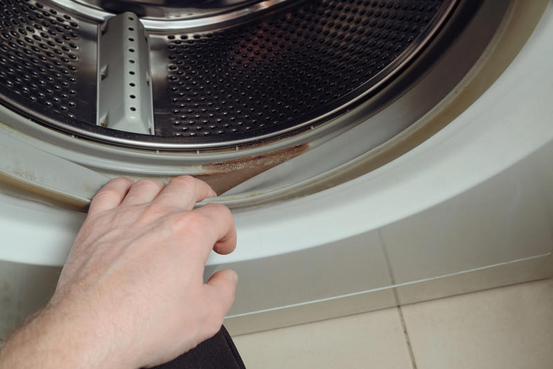 Cleaning mold Clean and serene, Getting started, Rubber gloves, Scrubbing brush, White vinegar, Washing machine cleaner tablets, Aggressive cleaning power, Filter cleaning, Inside the drum and machine exterior, Top loaders vs. front loaders, Cleaning mold, Be mindful with vinegar, How to prevent smells